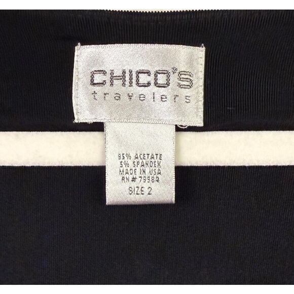 CHICOS Tank Top Shirt Women 2 (L) Black Stretch Set of 3 Cruise Vacation - Picture 6 of 9